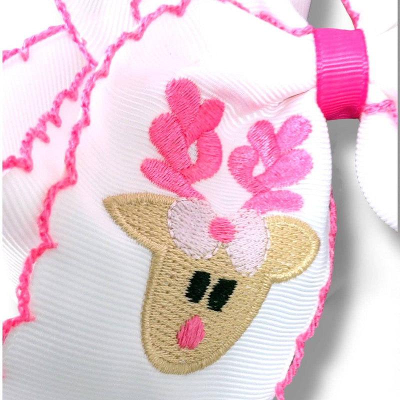 Finishing Touches: pink reindeer bow