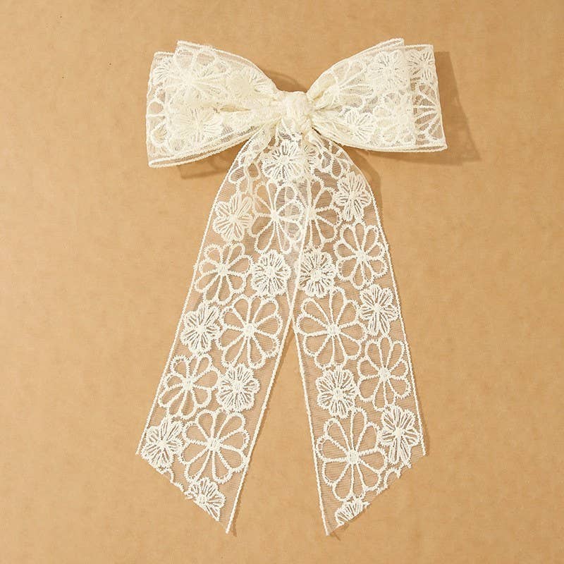 Finishing Touches: white lace bow