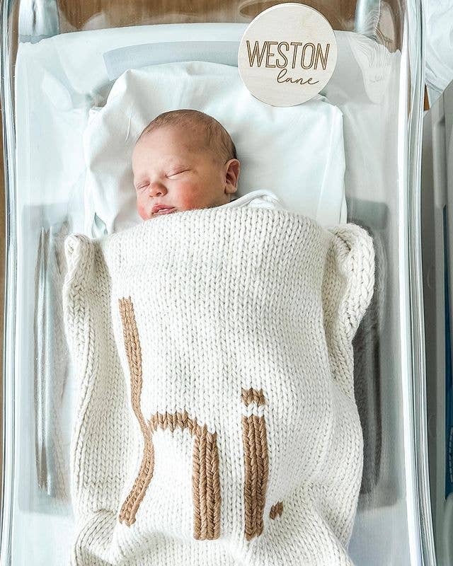 Hello, It’s Me Hand Knit Baby Blanket (Pecan)