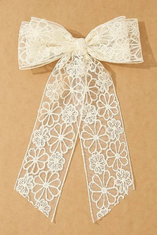 Finishing Touches: white lace bow