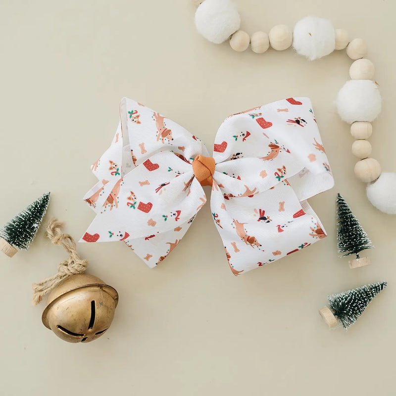 Christmas In July Accessory (holiday puppies bow)