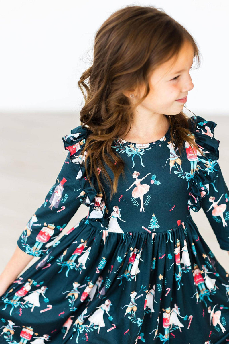 A Night at the Nutcracker Ruffle Twirl Dress