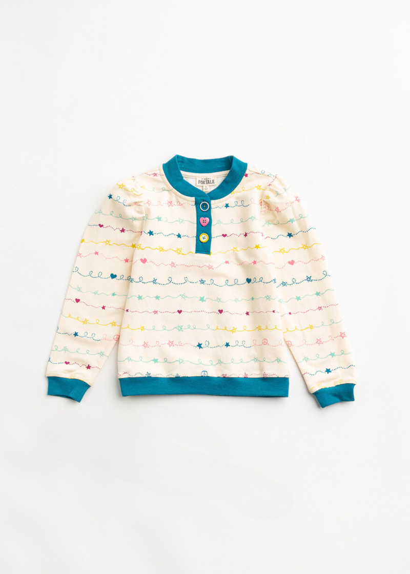 Snowflake Scribbles Top