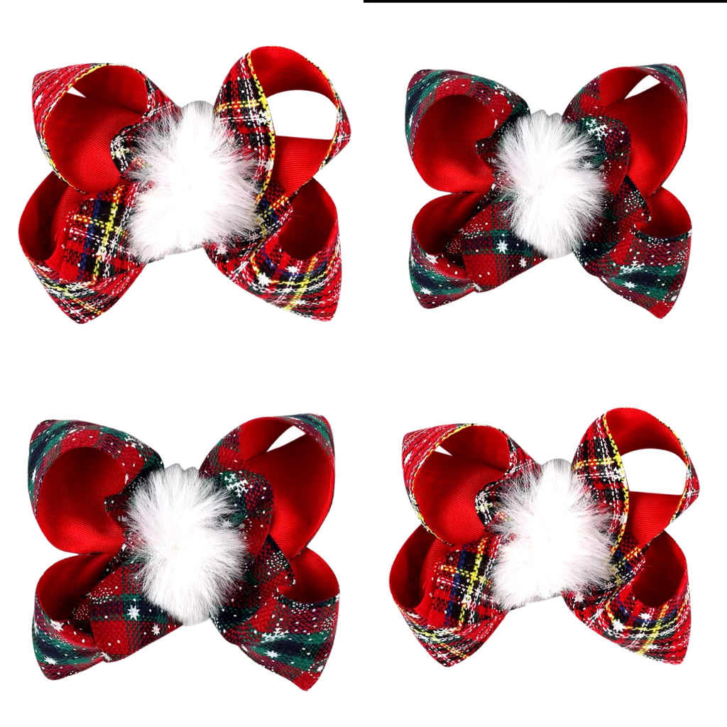 Santa’s Pom Pom Bows