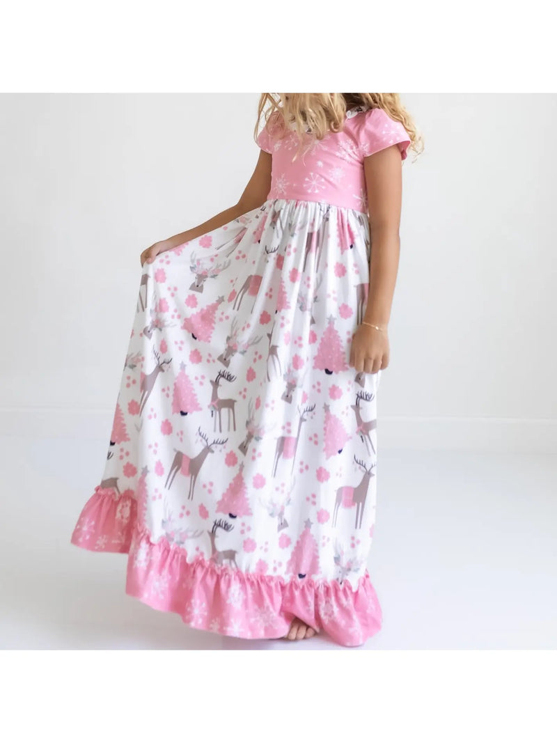 Christmas in July Presale Loungewear Release (pink tree & reindeer floor length)