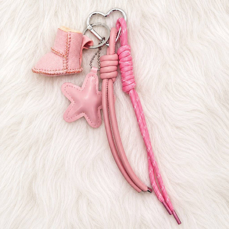 Little Bunny Bag Charms: Pink Shearling Boot