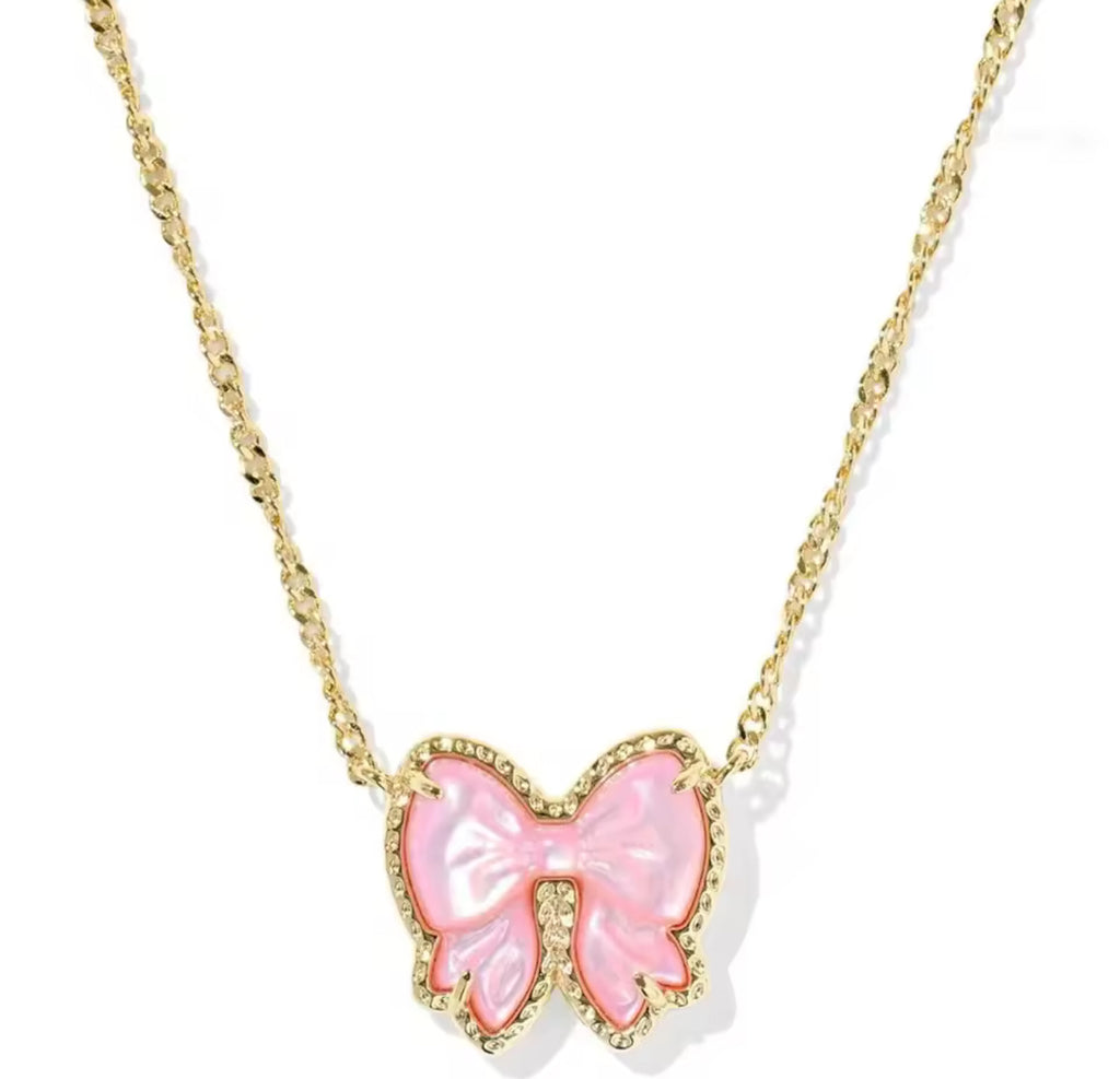 LRW Spring/summer accessory edit (bow bezel necklace)