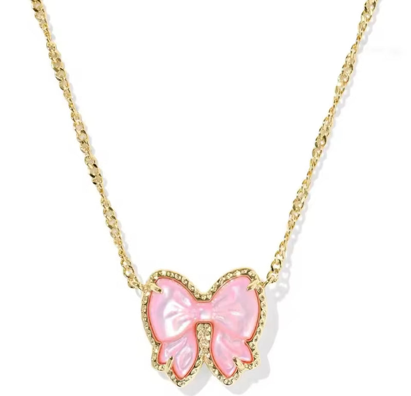 LRW Spring/summer accessory edit (bow bezel necklace)