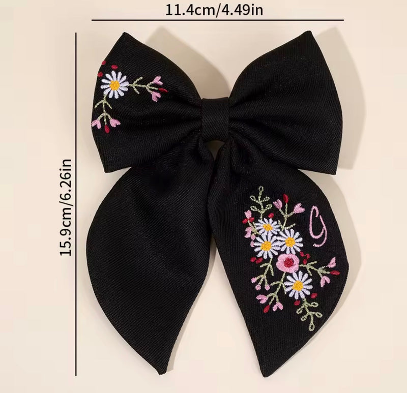 Finishing Touches: Black Floral Bow