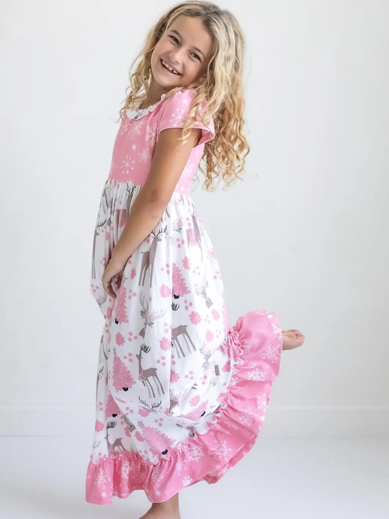 Christmas in July Presale Loungewear Release (pink tree & reindeer floor length)
