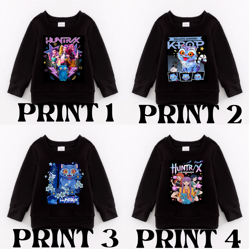 K-Pop Demon Hunters Exclusive Pre-Sale: Crewneck Sweatshirt (black)