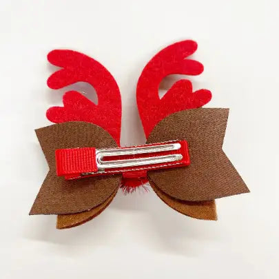 Christmas In July Accessory (Reindeer bow clip)