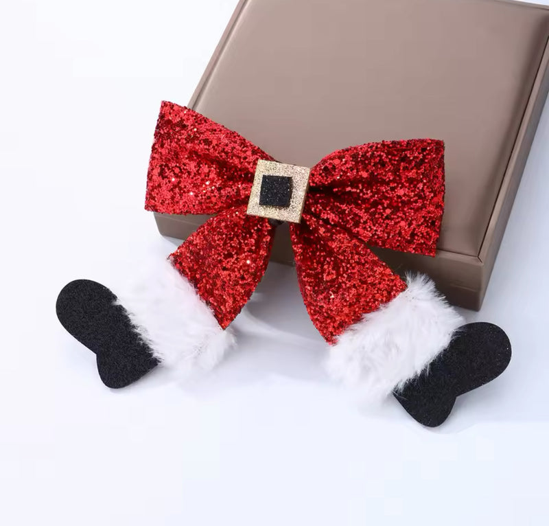 Happy Holidays Hair Clip (Santa)