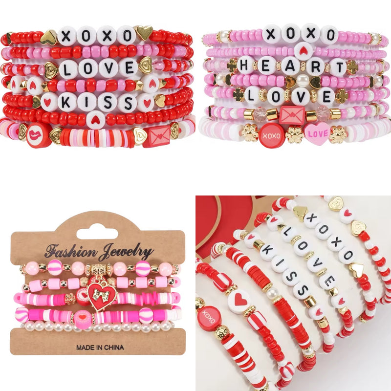 Sweetheart Stacking Bracelets