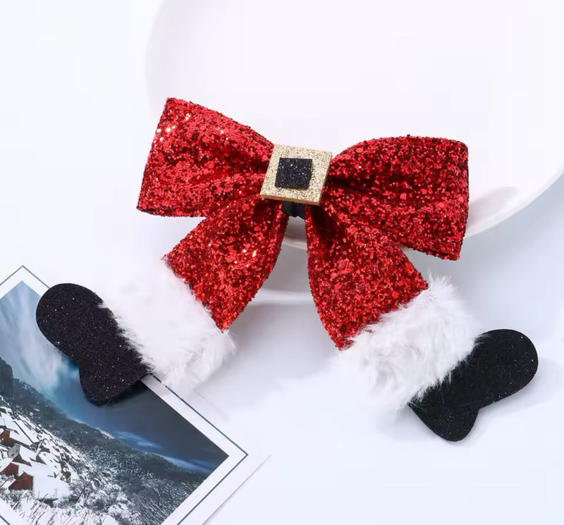 Happy Holidays Hair Clip (Santa)