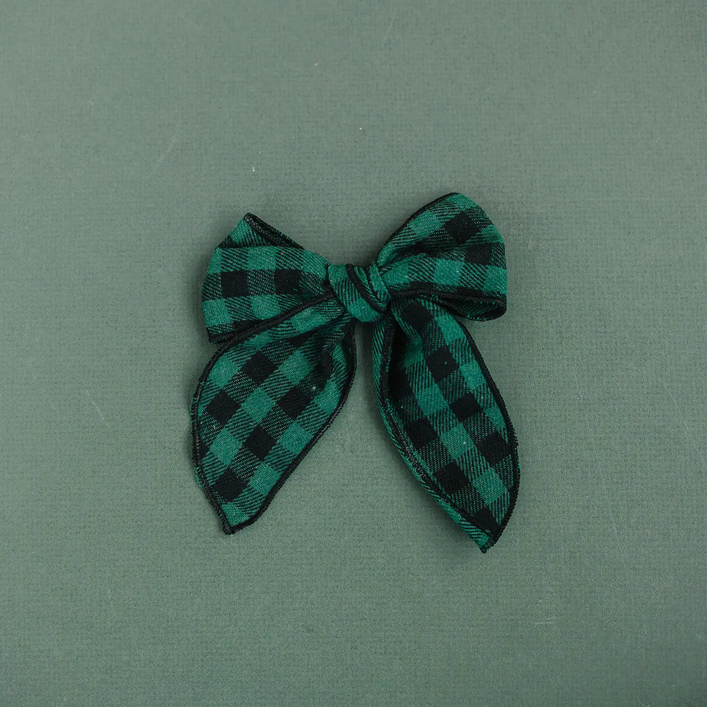 Christmas In July Accessory Sale (green & black buffalo plaid bow)