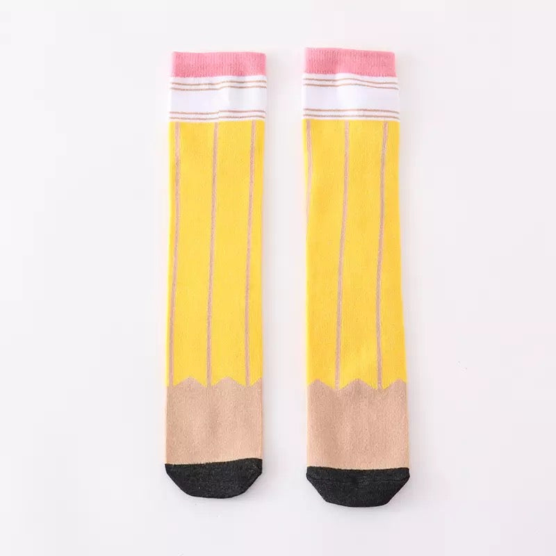 Back to School Knee Socks (pencil)