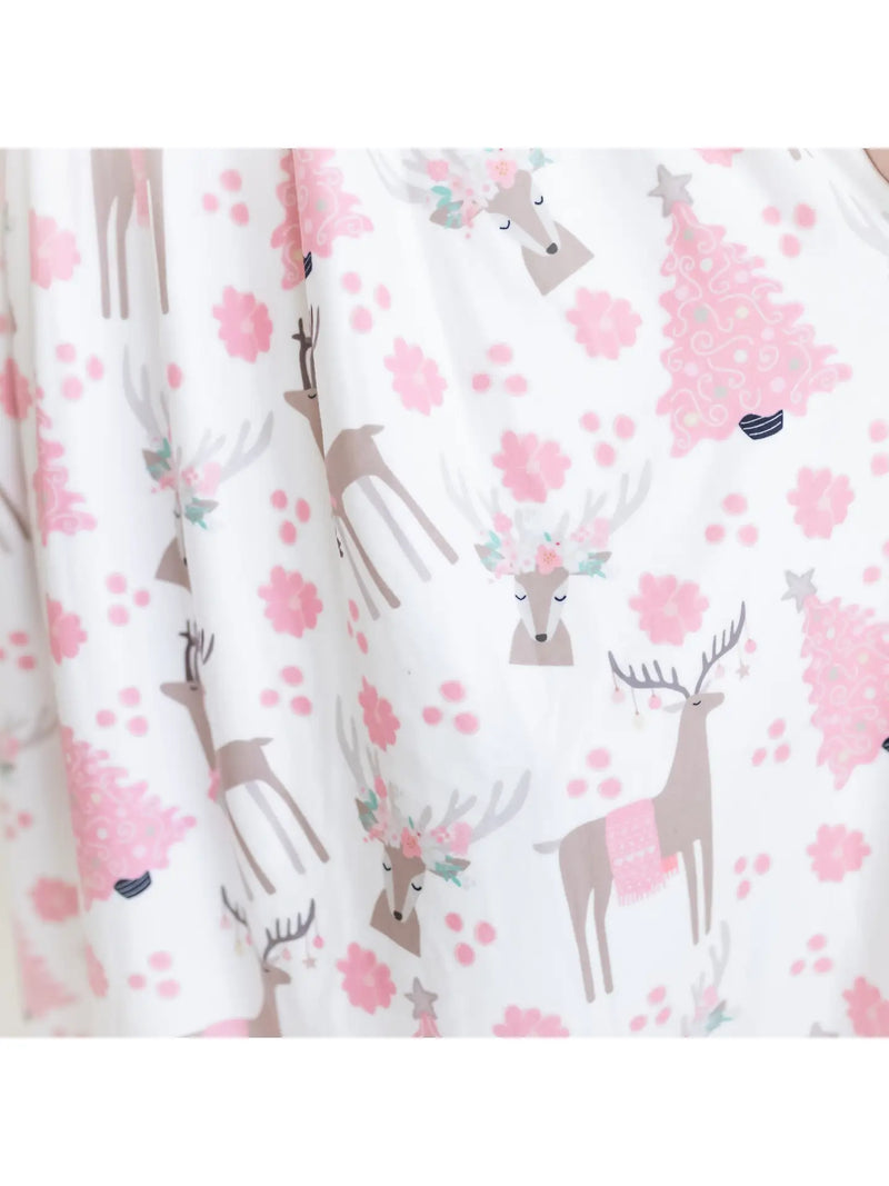 Christmas in July Presale Loungewear Release (pink tree & reindeer floor length)