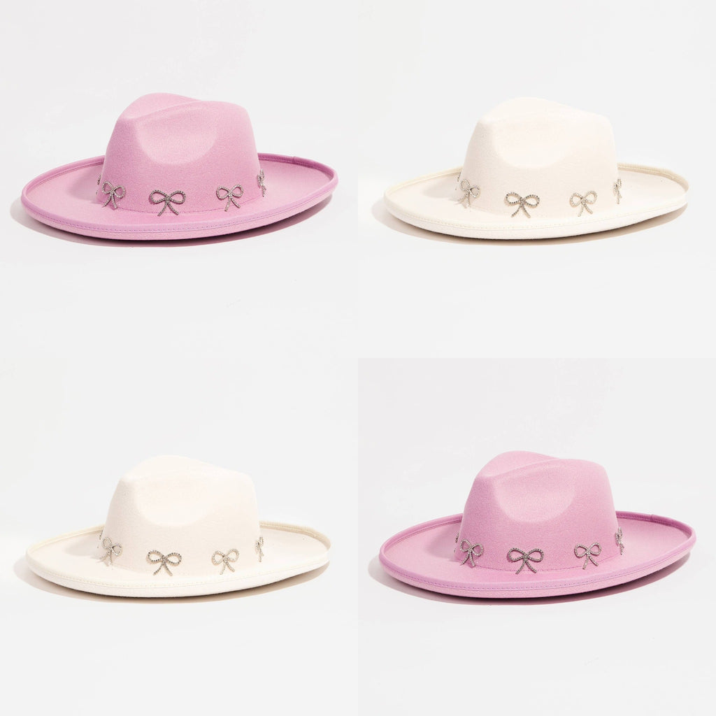 Rhinestone Ribbon Hat