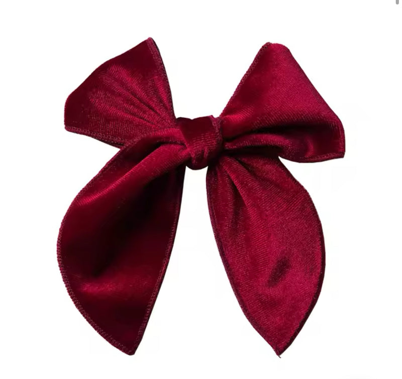 Big Velvet Bow Clip- Autumn Edition