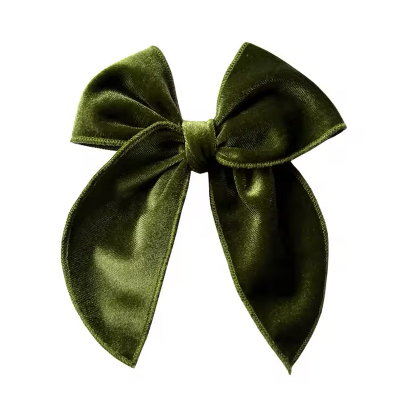 Big Velvet Bow Clip- Autumn Edition