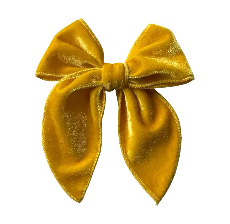 Big Velvet Bow Clip- Autumn Edition