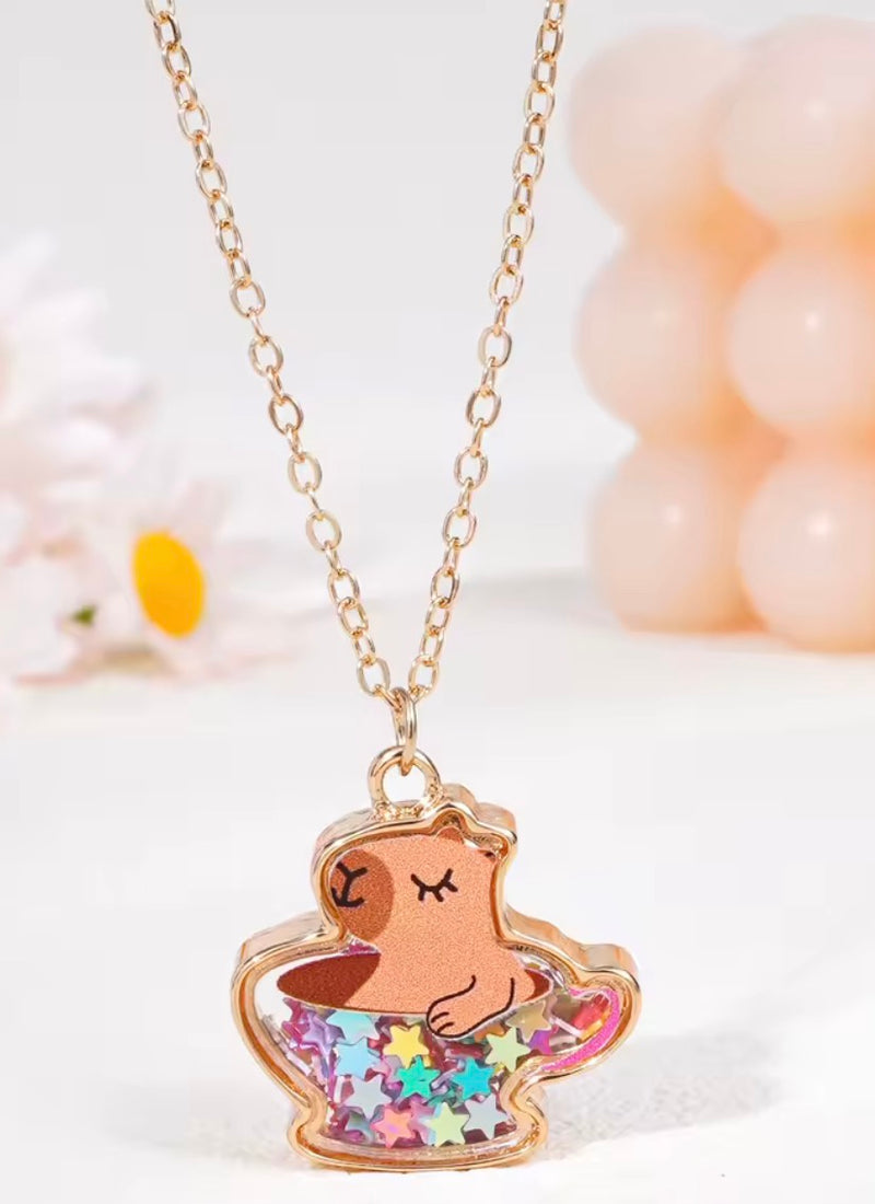 LRW summer accessory edit (capycoffee shaker necklace)