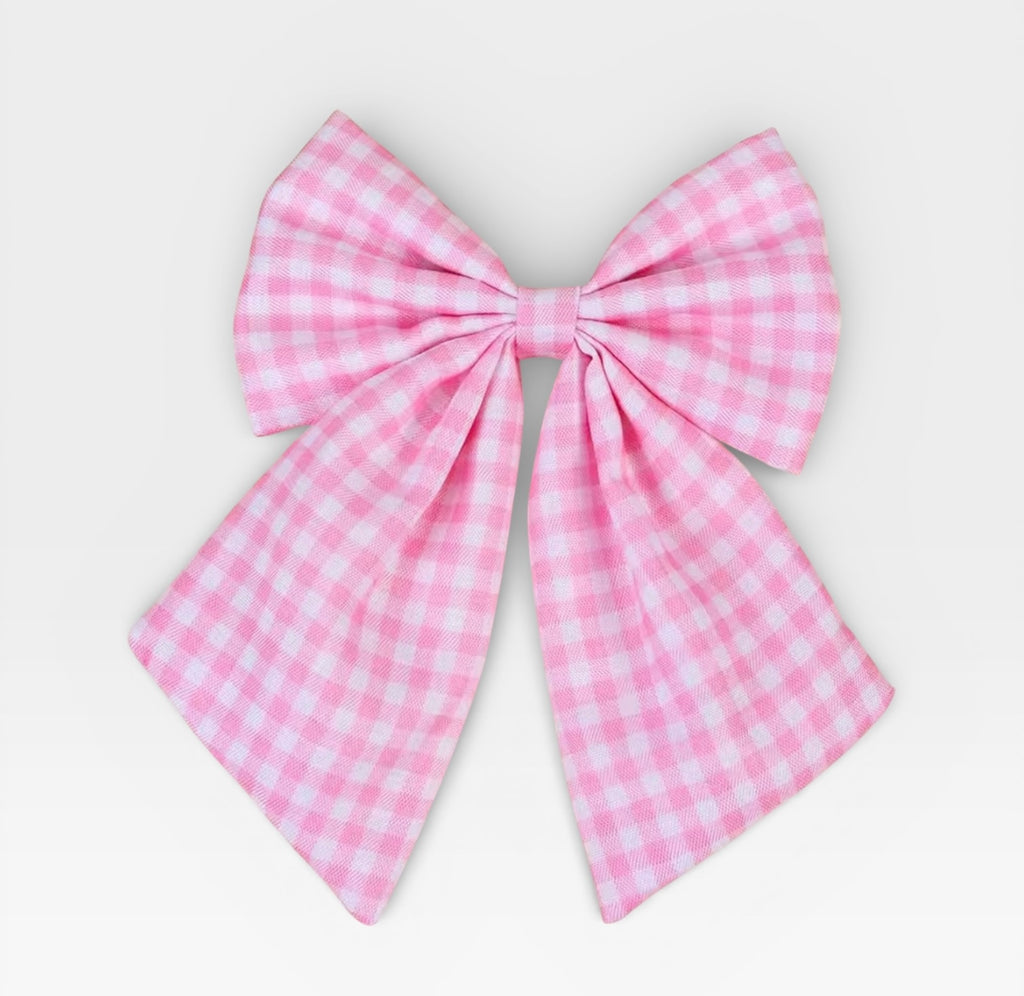 The LRW Hair Accessory Edit (pink gingham bow)