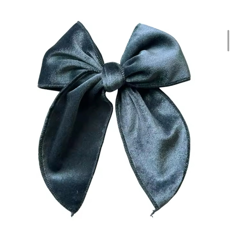 Big Velvet Bow Clip- Autumn Edition