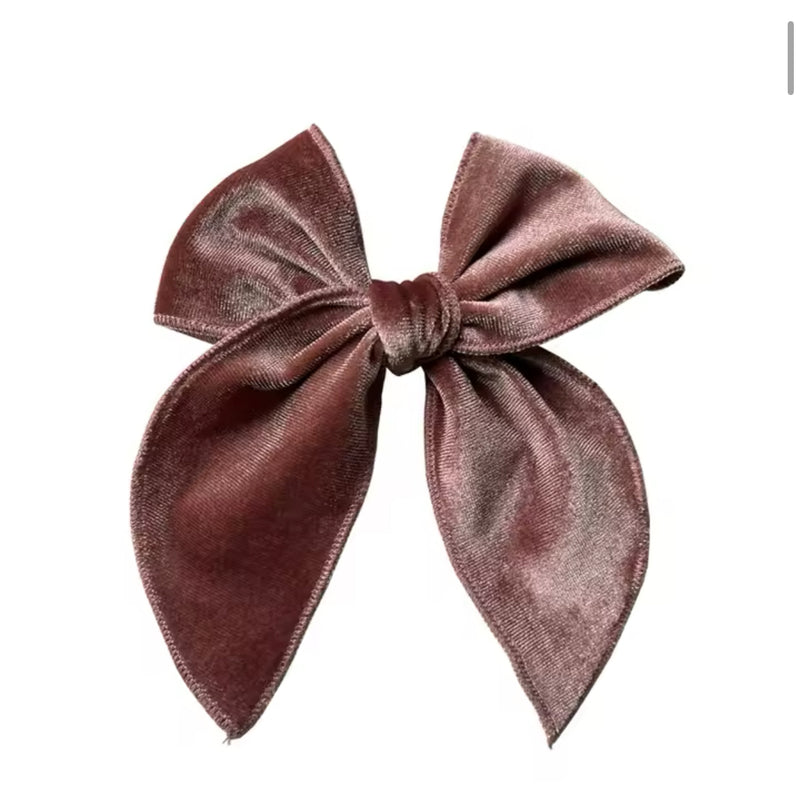 Big Velvet Bow Clip- Autumn Edition