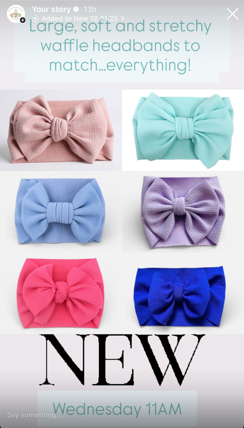Petite Princess Stretch Waffle Headband (six colors)