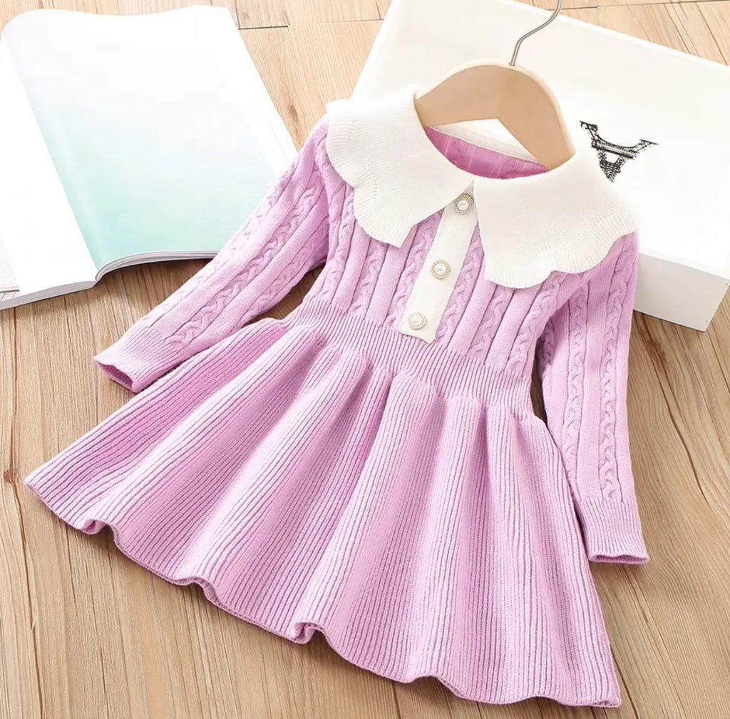 Chanel Mini Sweater Dress (lavender)