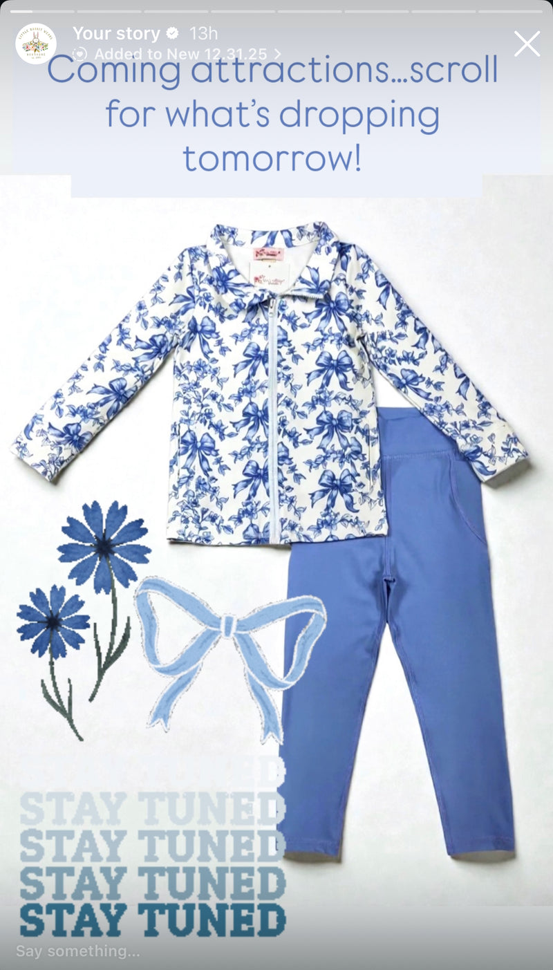 Blue Belle & the Bow Athleisure Set