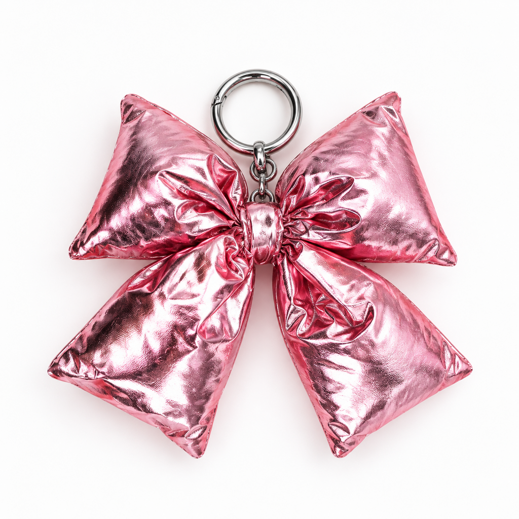 Little Bunny Bag Charm: Pink Puff Bow