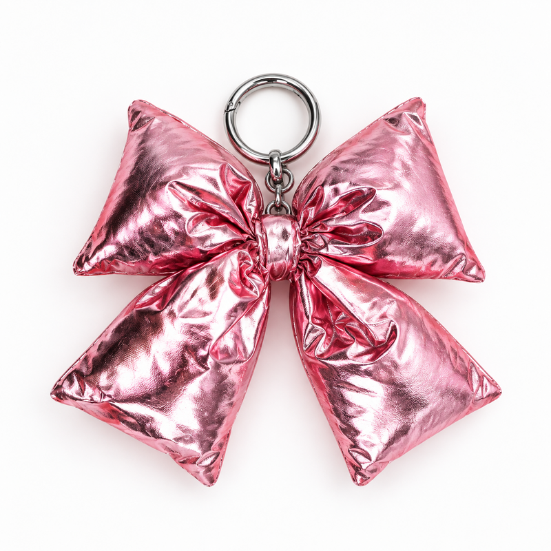 Little Bunny Bag Charm: Pink Puff Bow