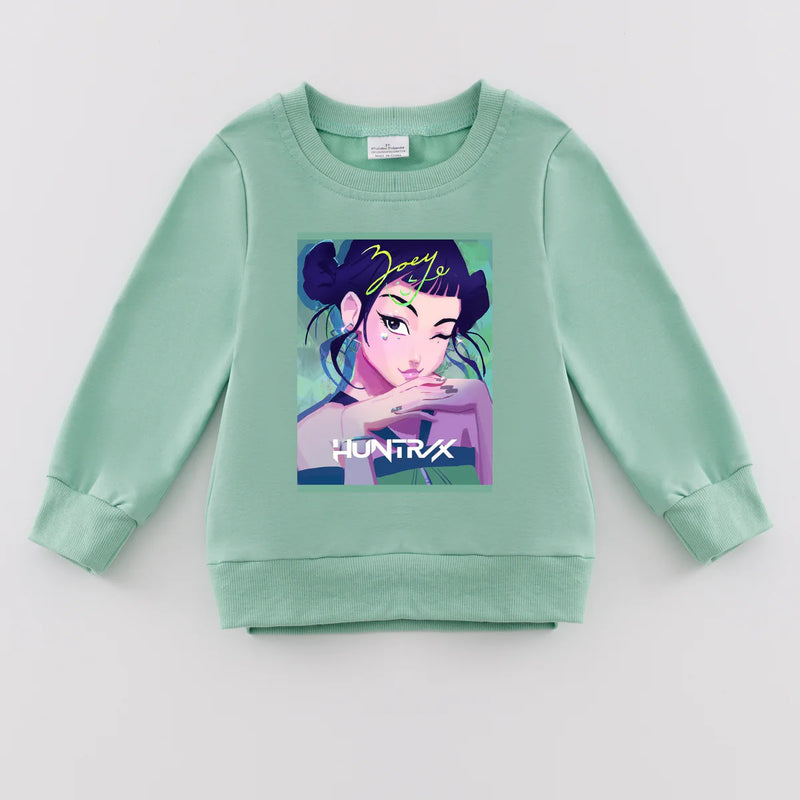 K-Pop Demon Hunters Exclusive Pre-Sale: Crewneck Sweatshirt (mint green)