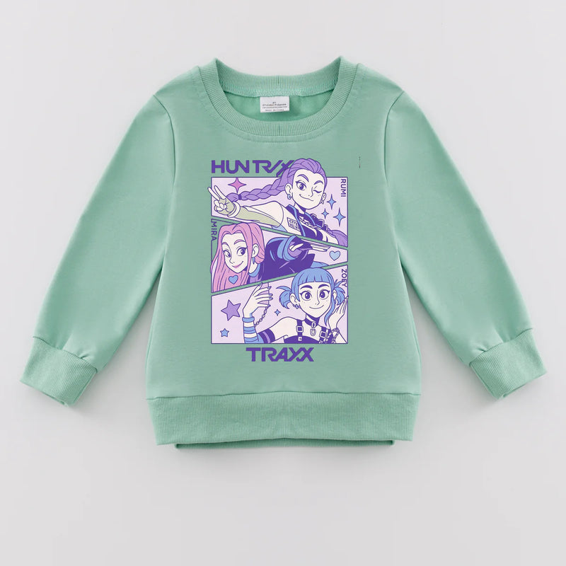 K-Pop Demon Hunters Exclusive Pre-Sale: Crewneck Sweatshirt (mint green)