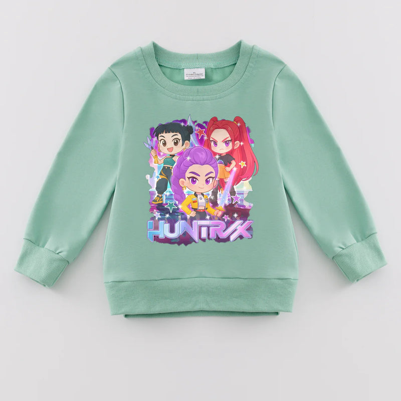 K-Pop Demon Hunters Exclusive Pre-Sale: Crewneck Sweatshirt (mint green)