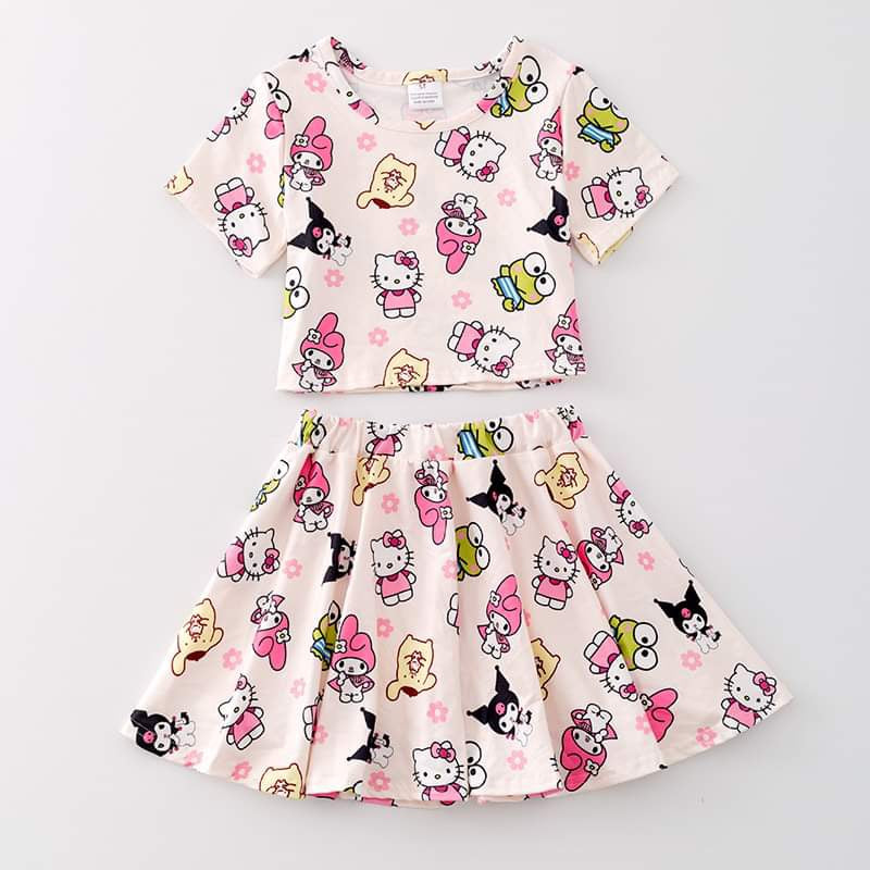 Sweet Sanrio Skirt Set (ivory friends)