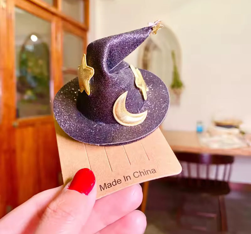 Witches Be Crazy Clips (glitter ghost clip)