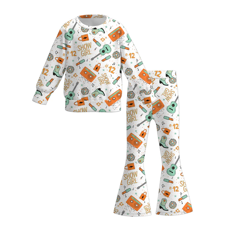 Life of a Showgirl Presale (white/orange/turquoise print)