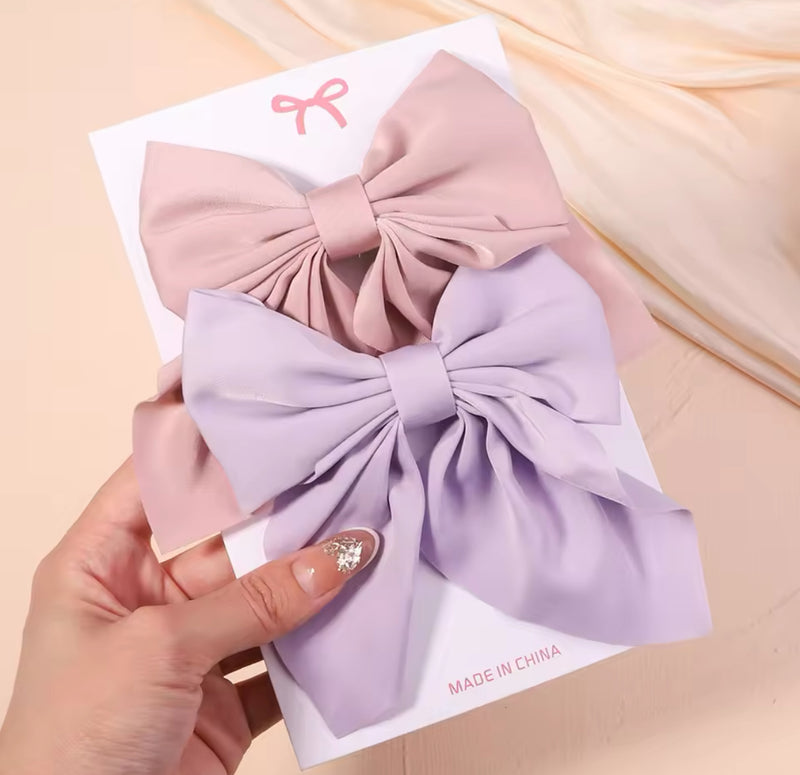 A Beautiful Set of Big Bows (mauve and lavender)