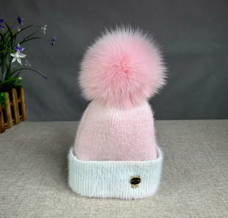 Sleigh Ride Supremely Soft Pom Hat (mermaid knit lavender & lilac)