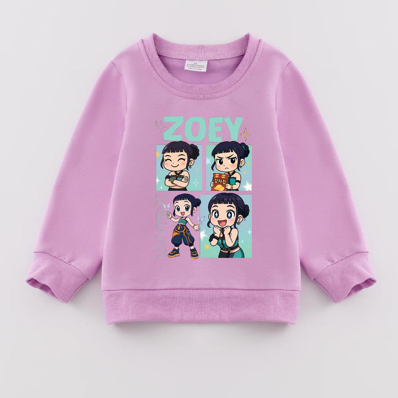 K-Pop Demon Hunters Exclusive Pre-Sale: Crewneck Sweatshirt (lavender)