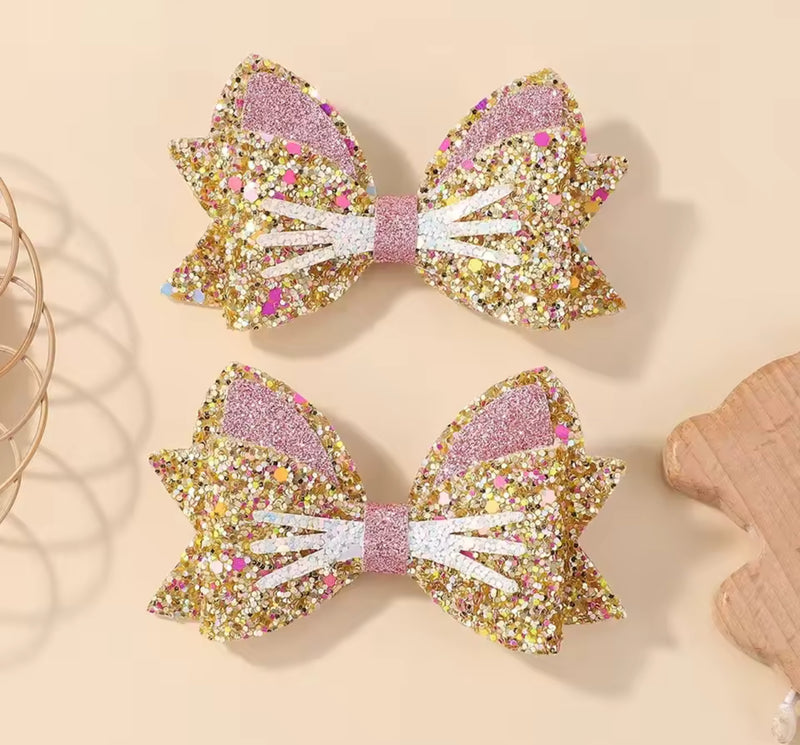 The Glittery Kitty Clips