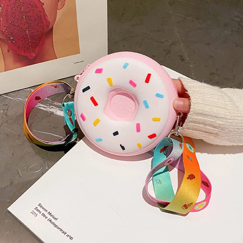 Donut Stop Believing Bag (aqua rainbow)