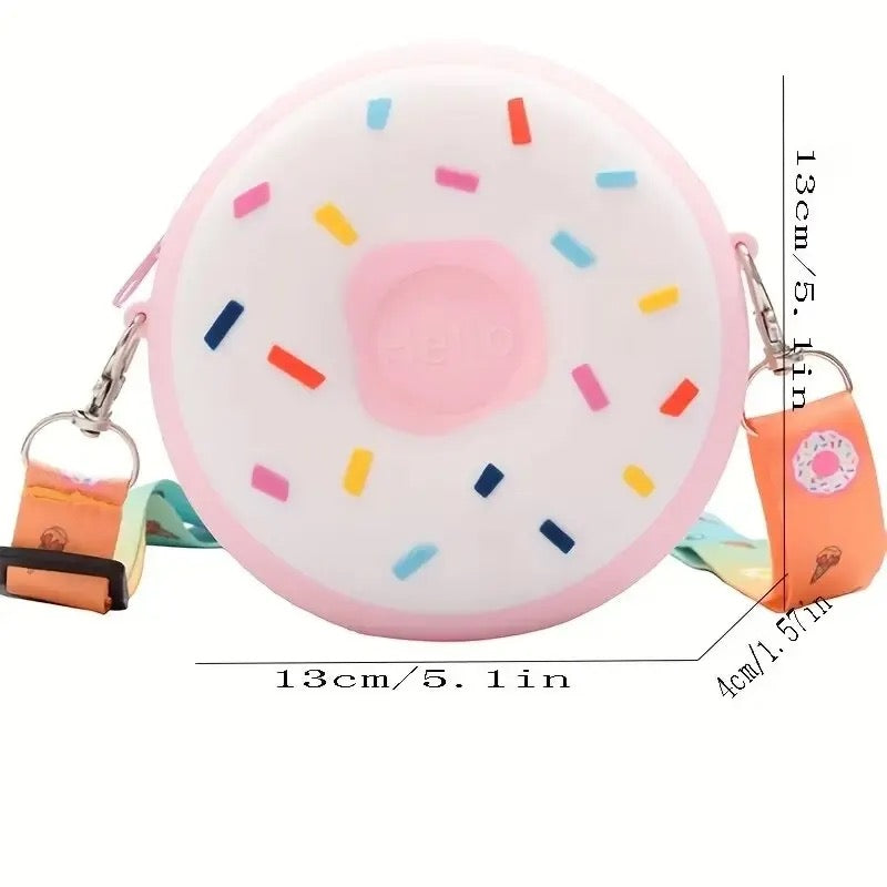 Donut Stop Believing Bag (aqua rainbow)