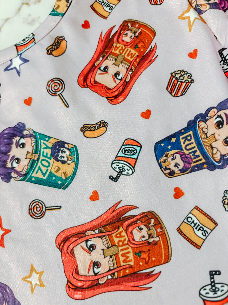 K-Pop Demon Hunters! (Long Sleeve Twirl Dress Print 1)