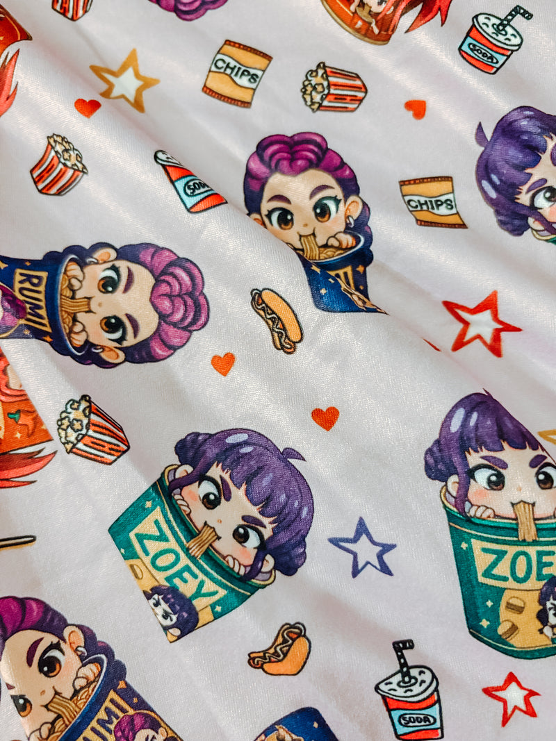 K-Pop Demon Hunters! (Long Sleeve Twirl Dress Print 1)