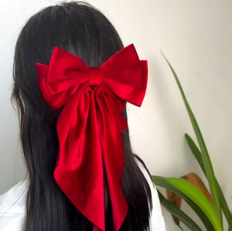 Happy Holidays Bow (large Velvet)